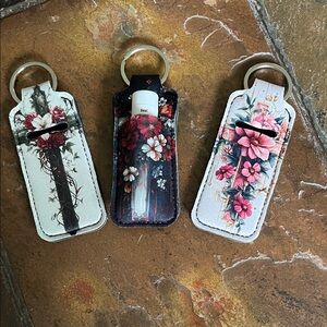 Lip Balm Holder, Neoprene Keychain (lip balm not included)